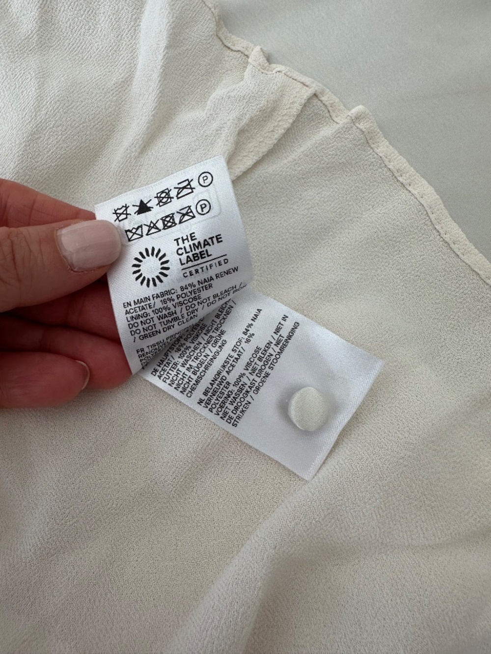 Reformation ROY Satin Wedding Dress Halter Gown Fior Di Latte Ivory With Tags 8 - Picture 7 of 12